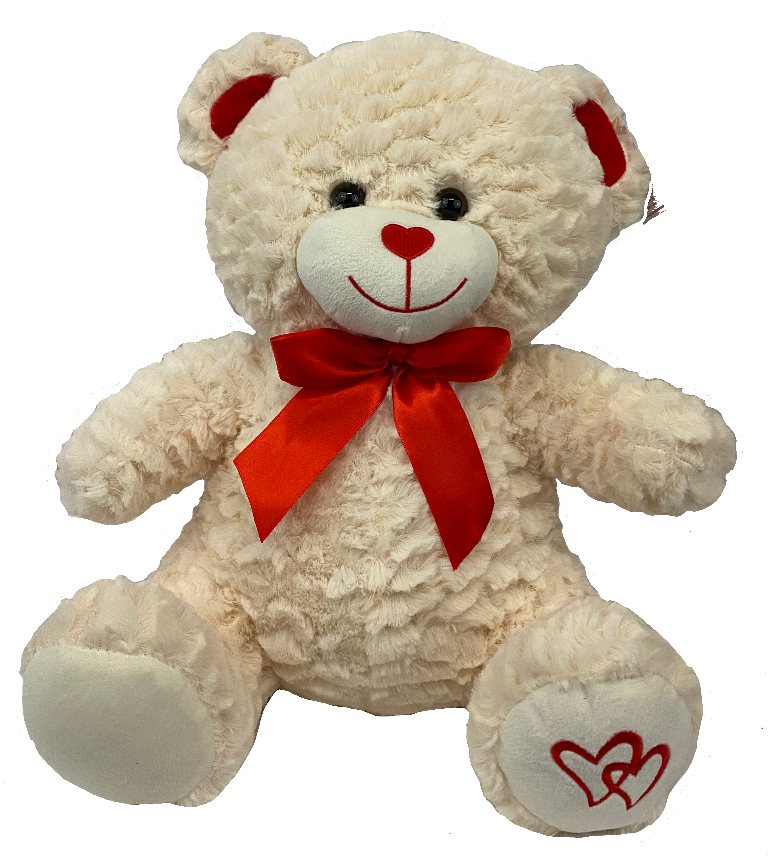 Cream Bear with Hearts